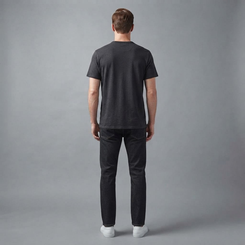 Men's Henley T-Shirt Button Collar