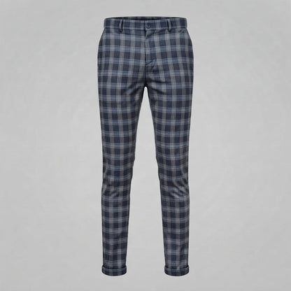 Oskar | Men's Slim Fit Checked Chino Pants