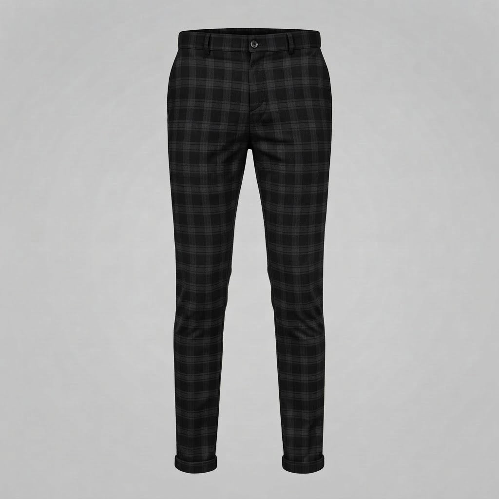 Oskar | Men's Slim Fit Checked Chino Pants