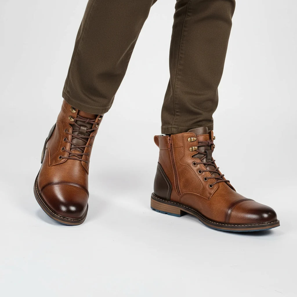 Vintage Leather Ankle Boots | Men's Classic Footwear 2