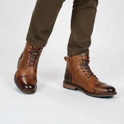 Vintage Leather Ankle Boots | Men's Classic Footwear 2
